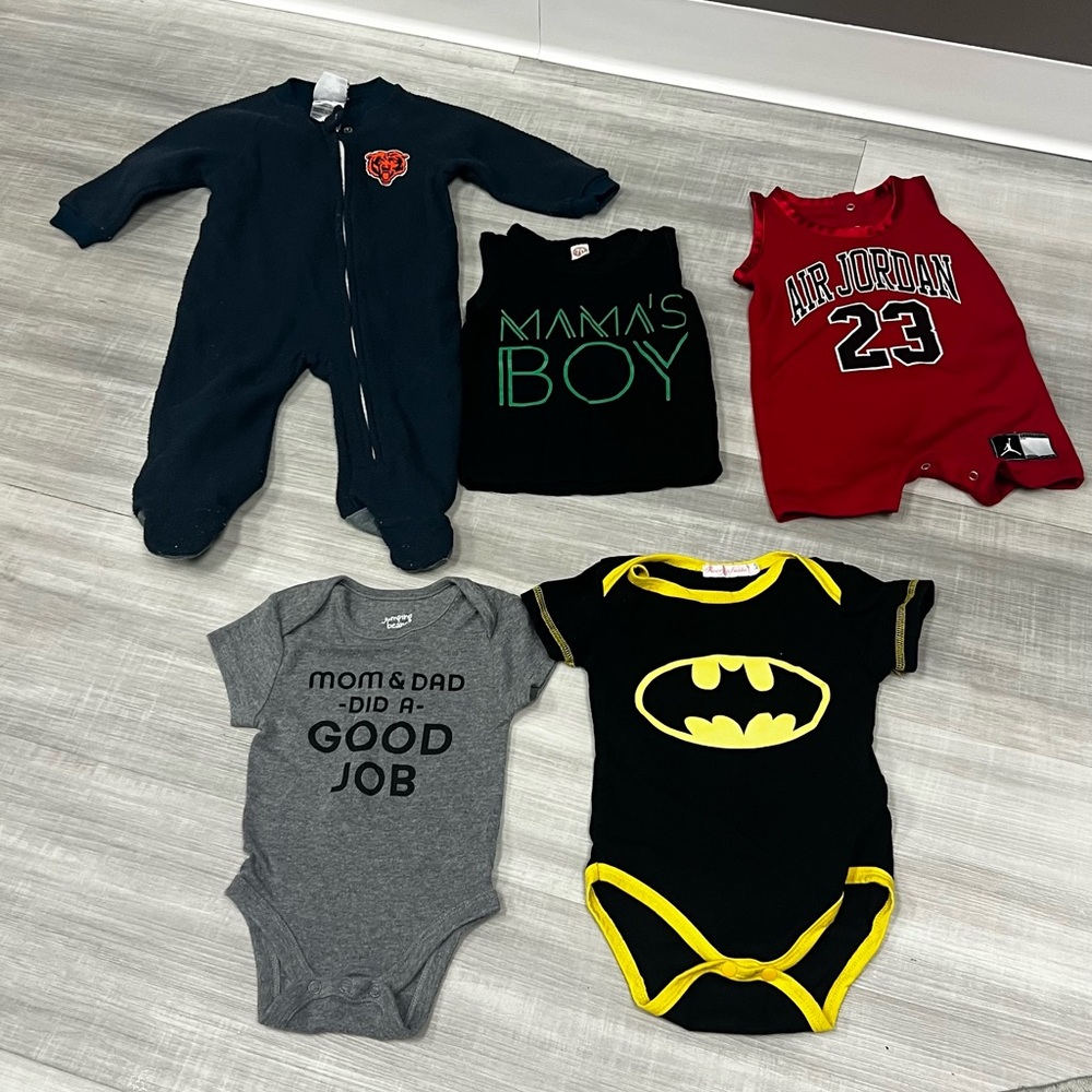 3-6 month boy lot! Batman, Air Jordan & more
